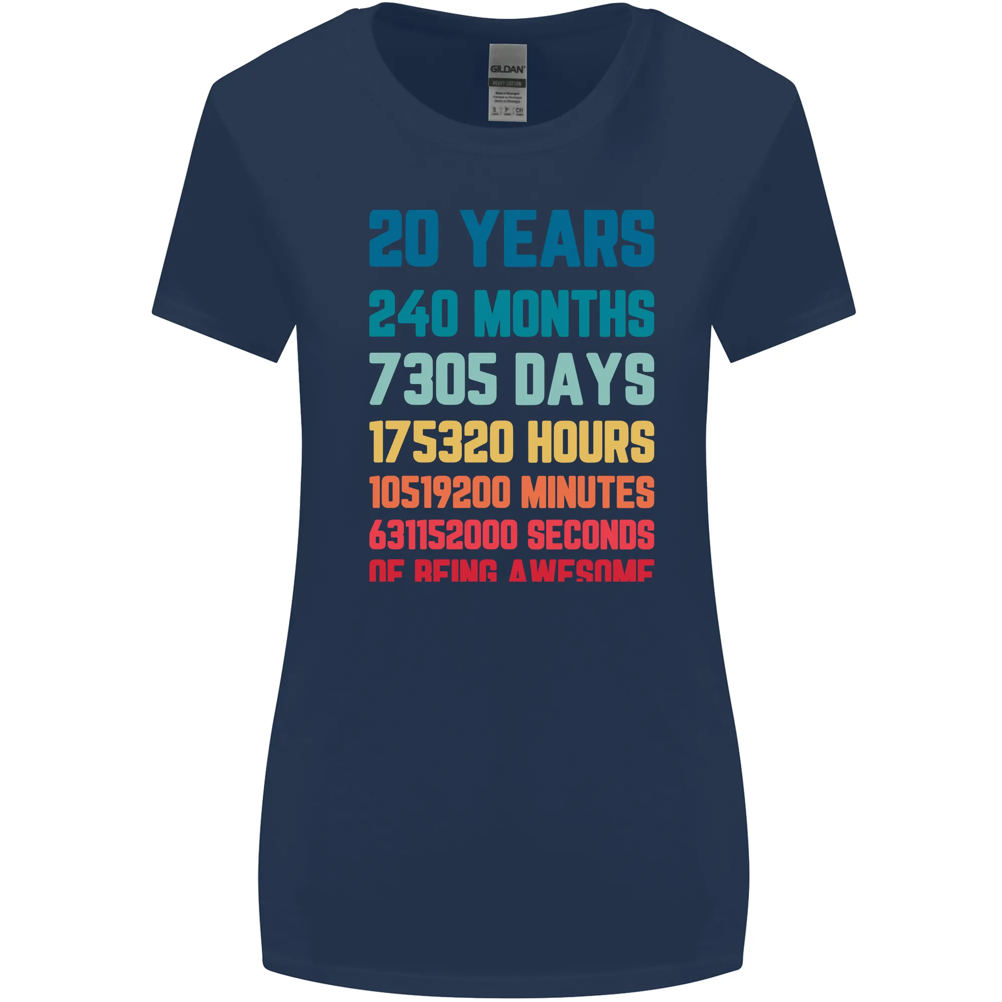 20th Birthday 20 Year Old Womens Wider Cut T-Shirt