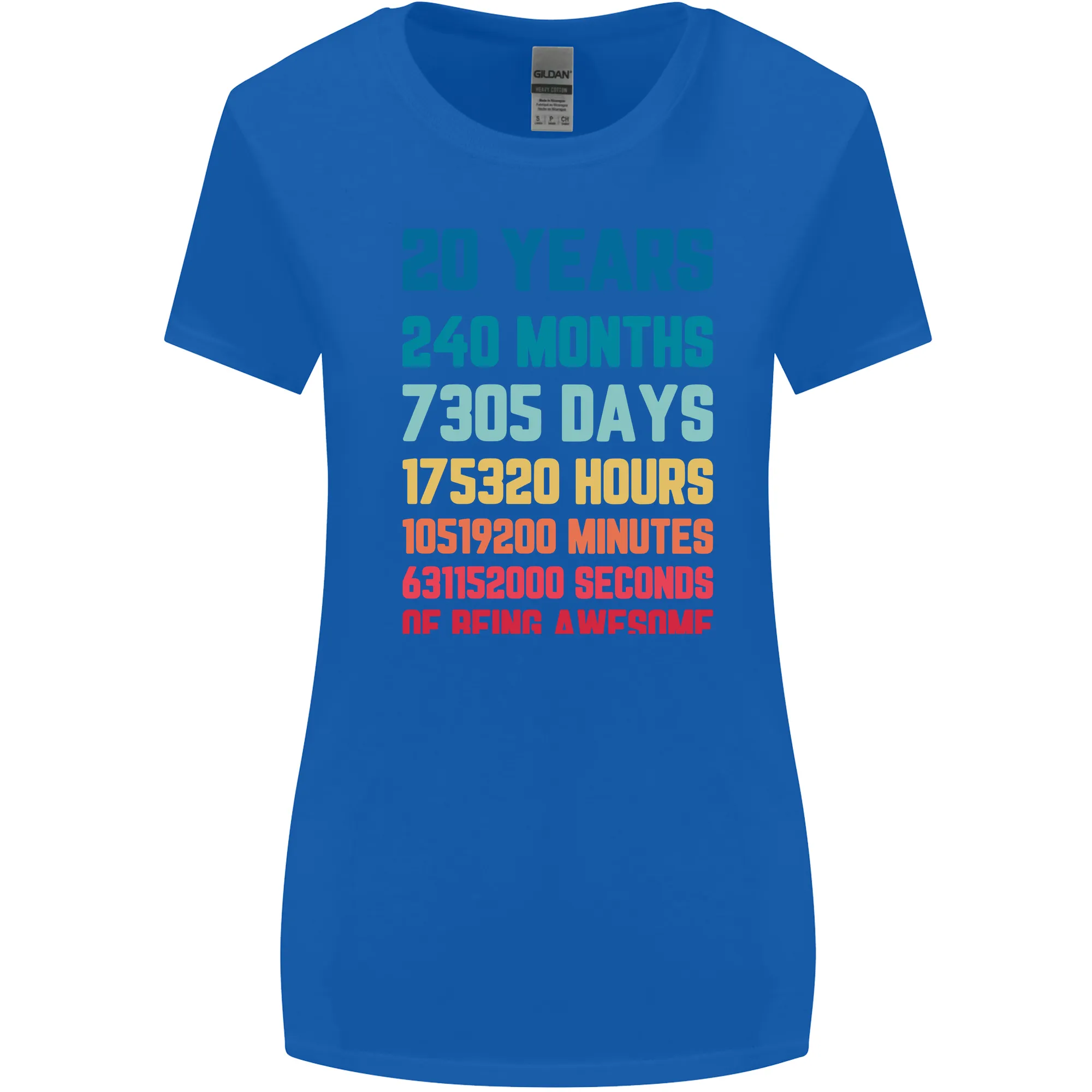 20th Birthday 20 Year Old Womens Wider Cut T-Shirt