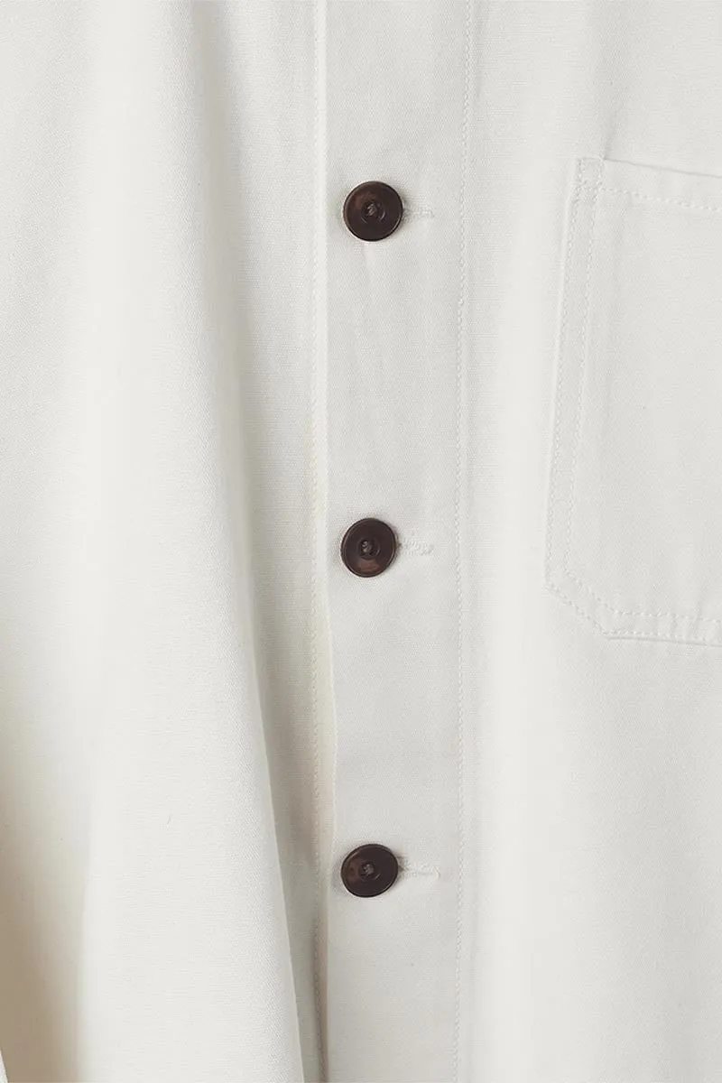 3001 Button Overshirt | Cream