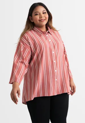 Alison Flowy 3/4 Sleeves Stripes Shirt