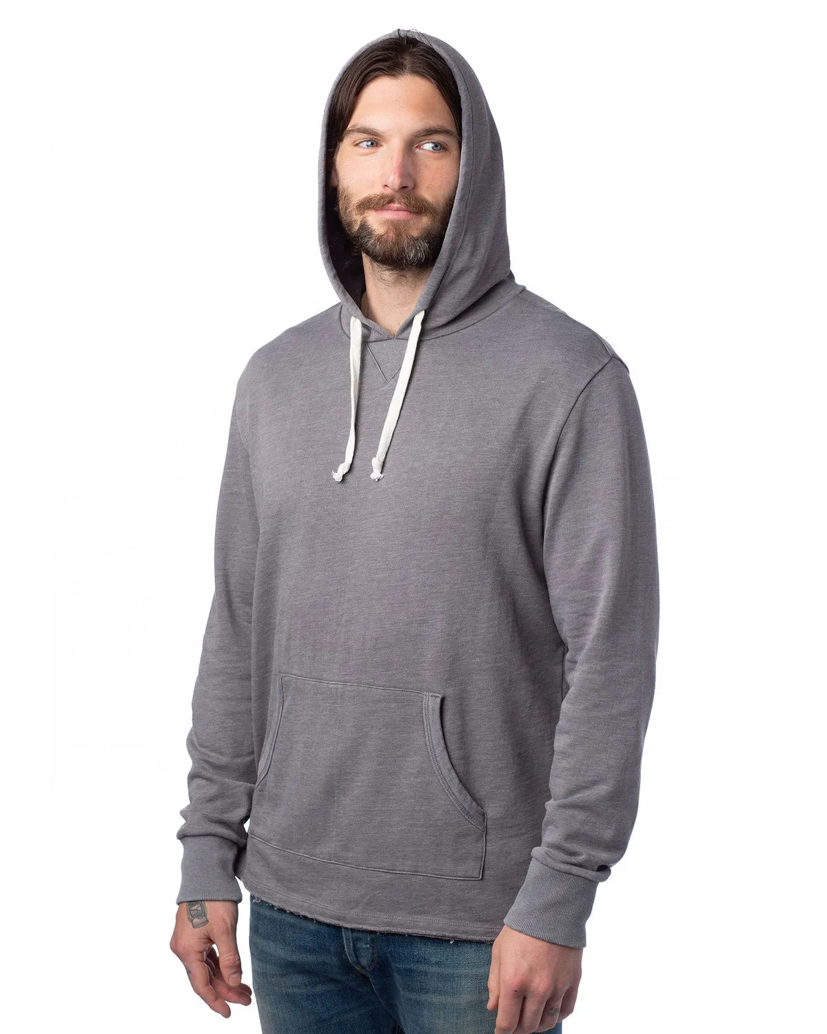 Alternative Men's School Yard Pullover Hoodie, Nickel