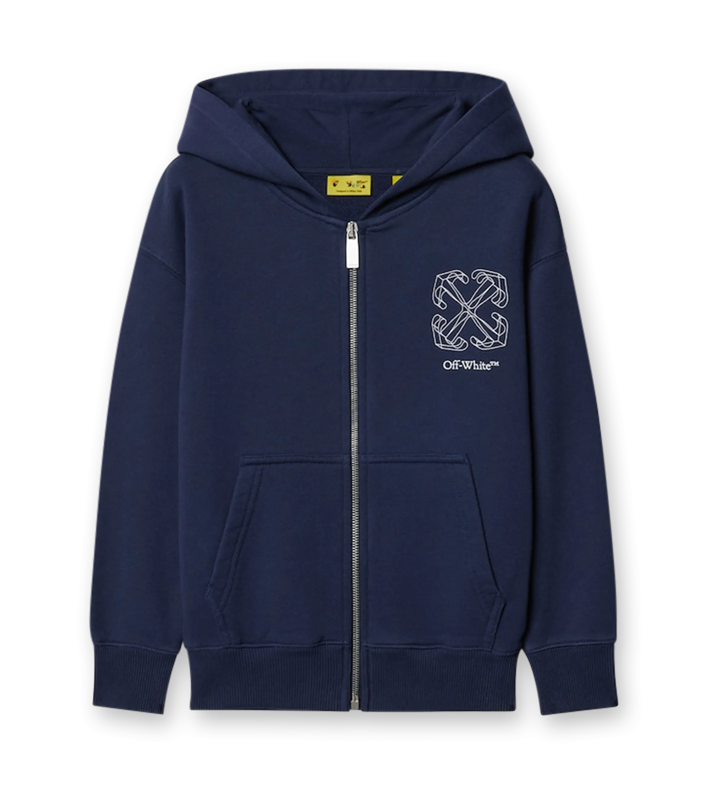 Arrow Acrylic Hoodie Navy Blue