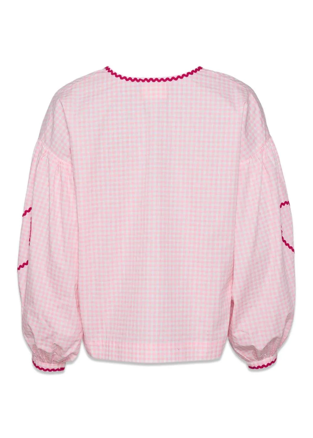 Astrid Organic Cotton Top - Pink Checks