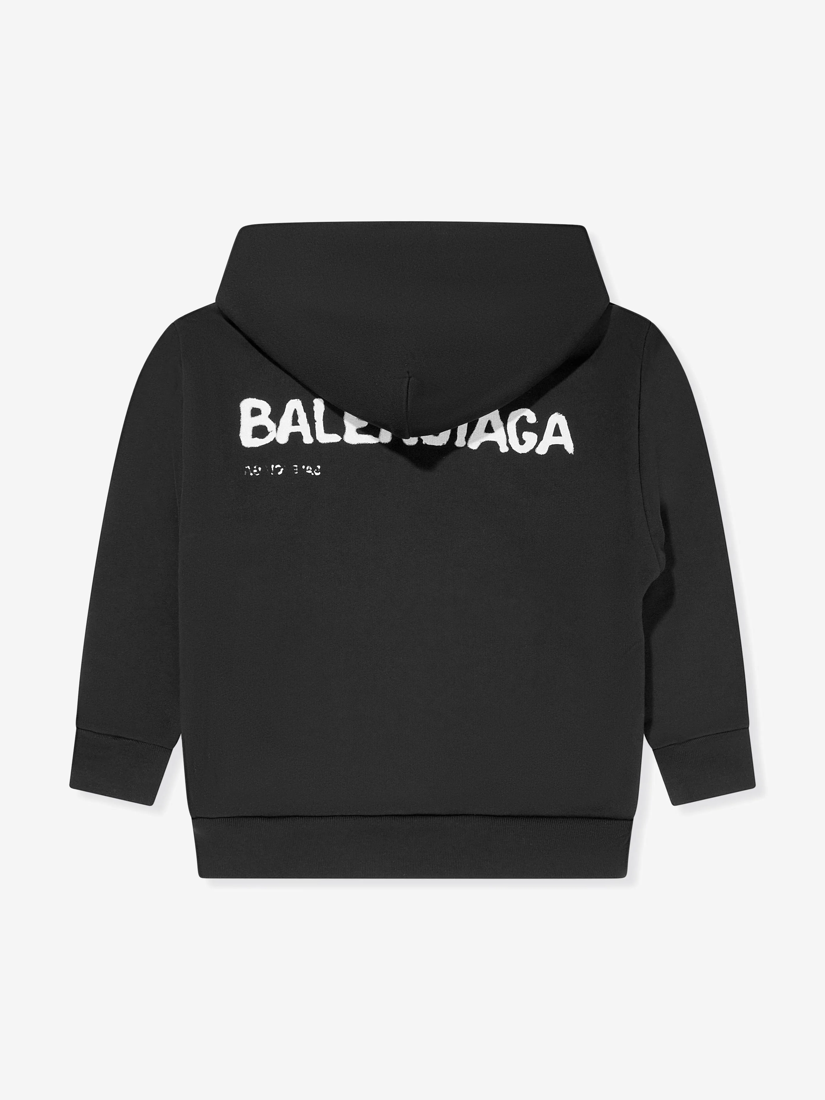 Balenciaga Kids Classic Hoodie in Black