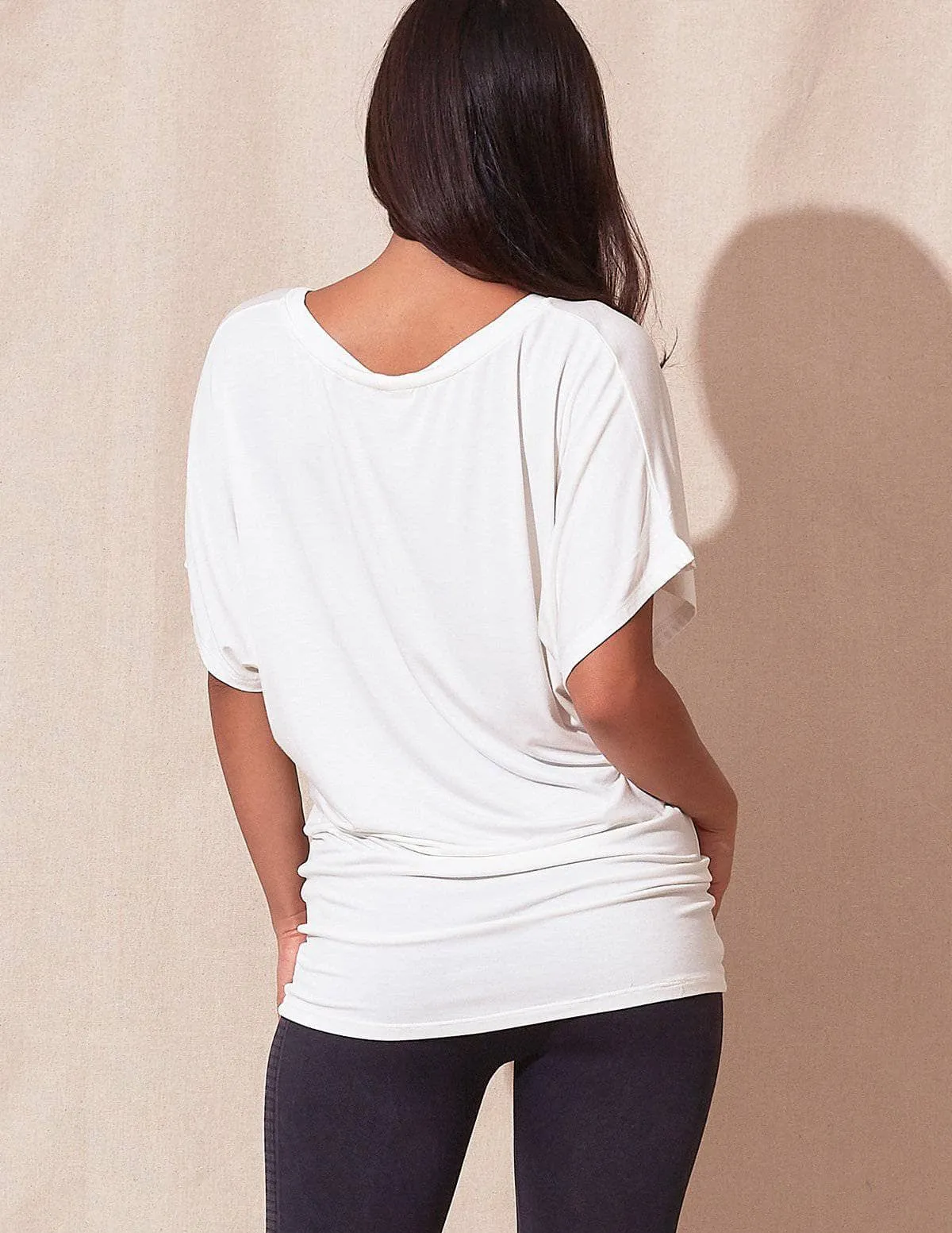 Bamboo Dolman Tunic - Soft White