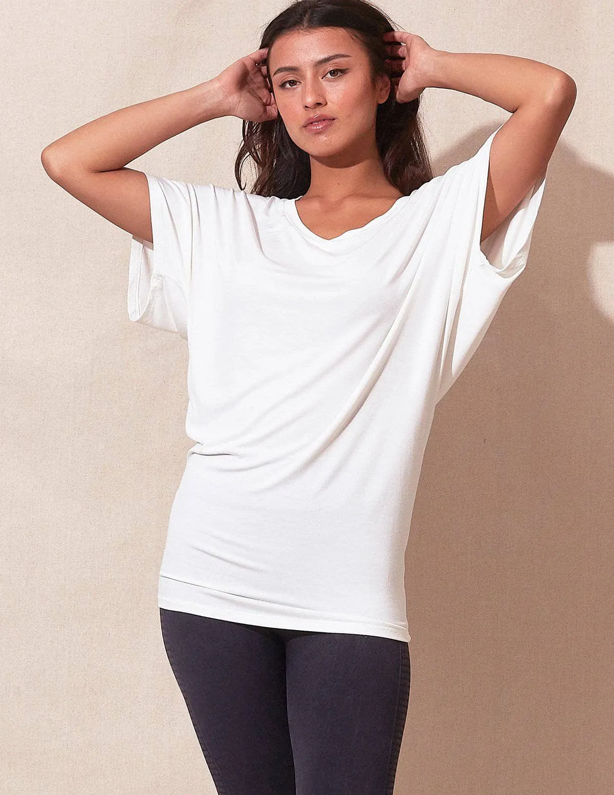 Bamboo Dolman Tunic - Soft White