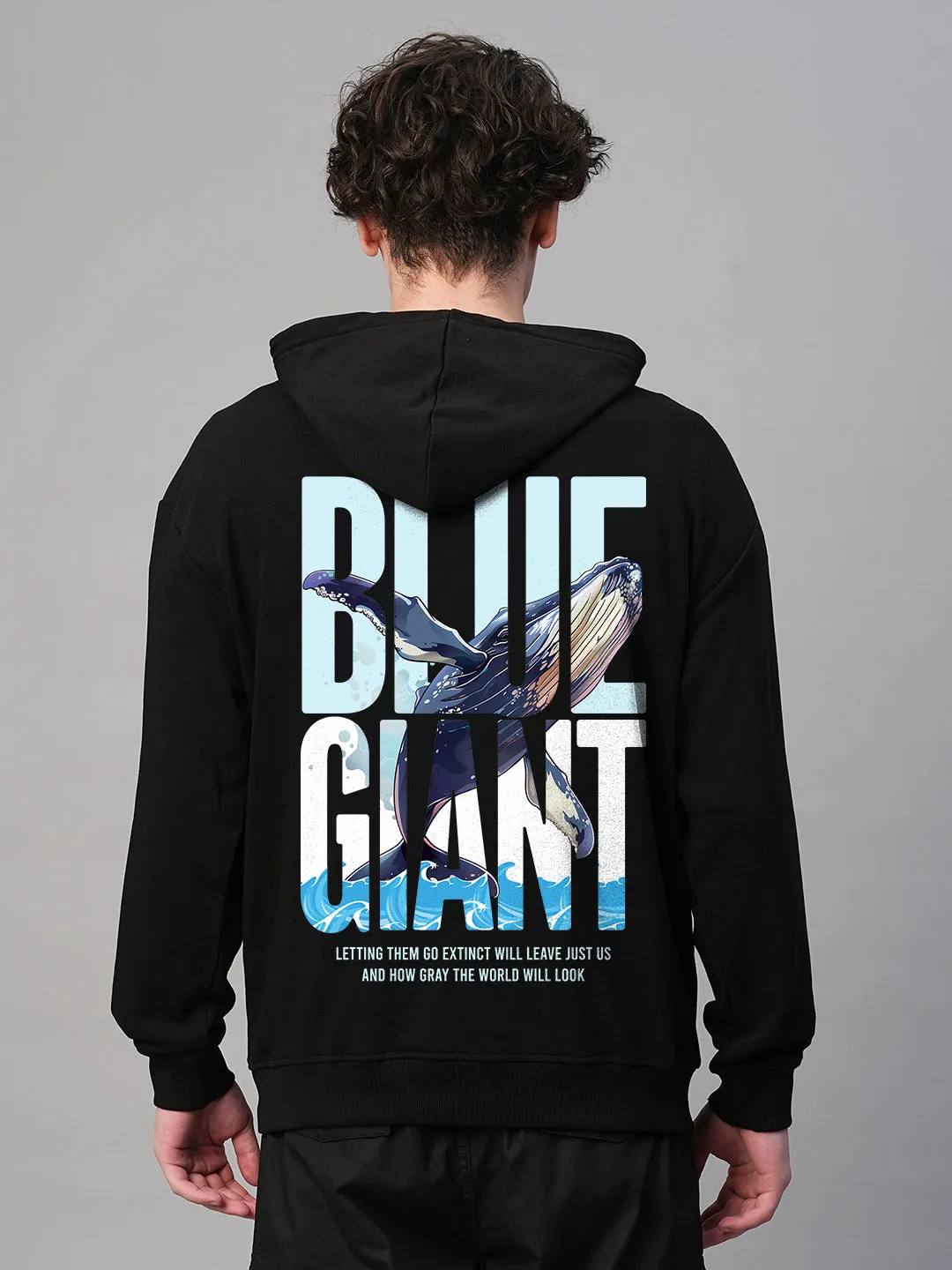 Blue Giant Men Drop Shoulder Premium Terry Hoodie