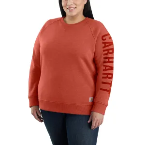 Carhartt Women's Crewneck Graphic Sweatshirt_Earthen Clay Heather