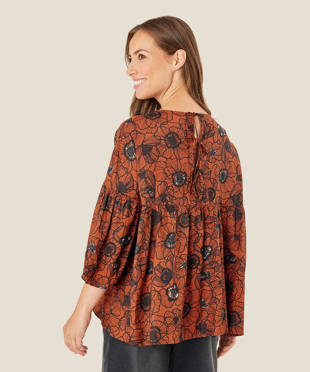 Dilu Puff Sleeve Blouse