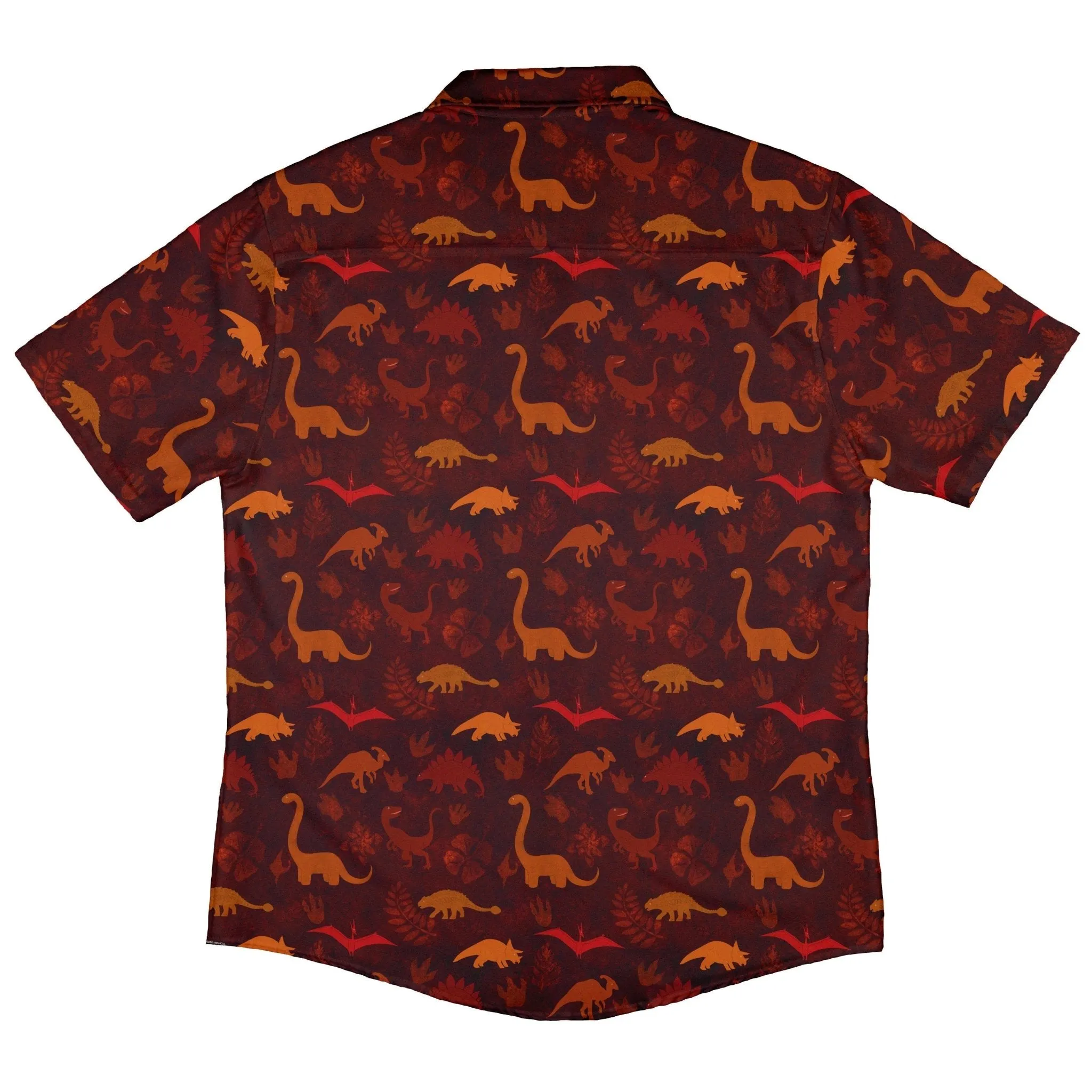 Dinosaur Tropical Sunset Button Up Shirt