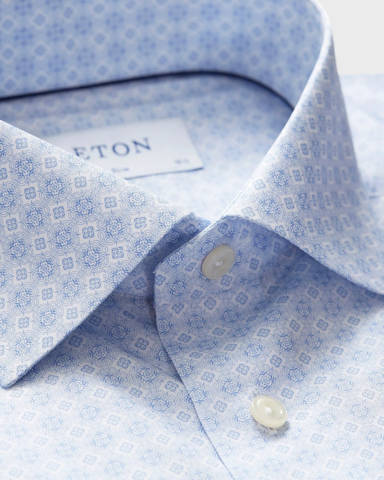 ETON 10000039725 BLUE SLIM SC SHIRT