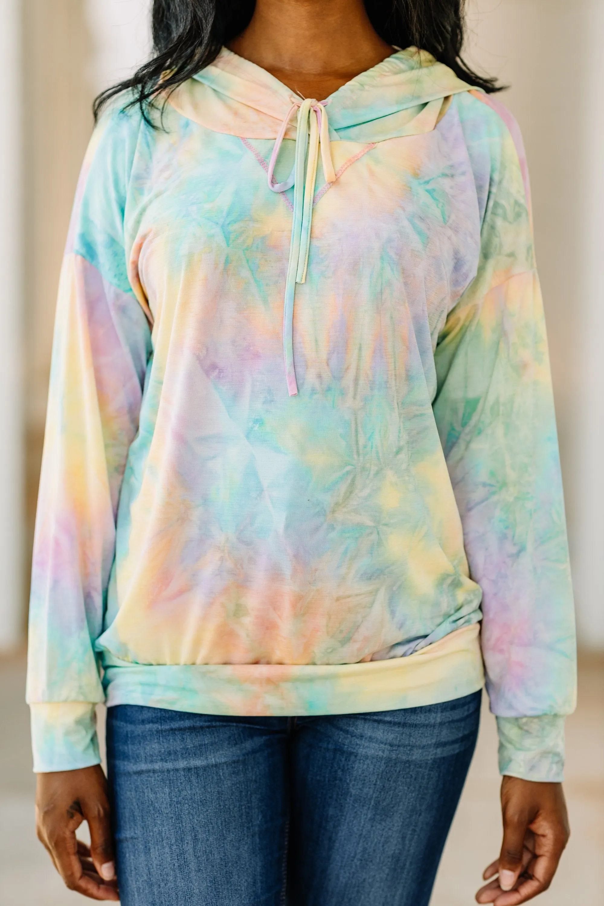 Feeling Good Yellow Tie Dye Hoodie