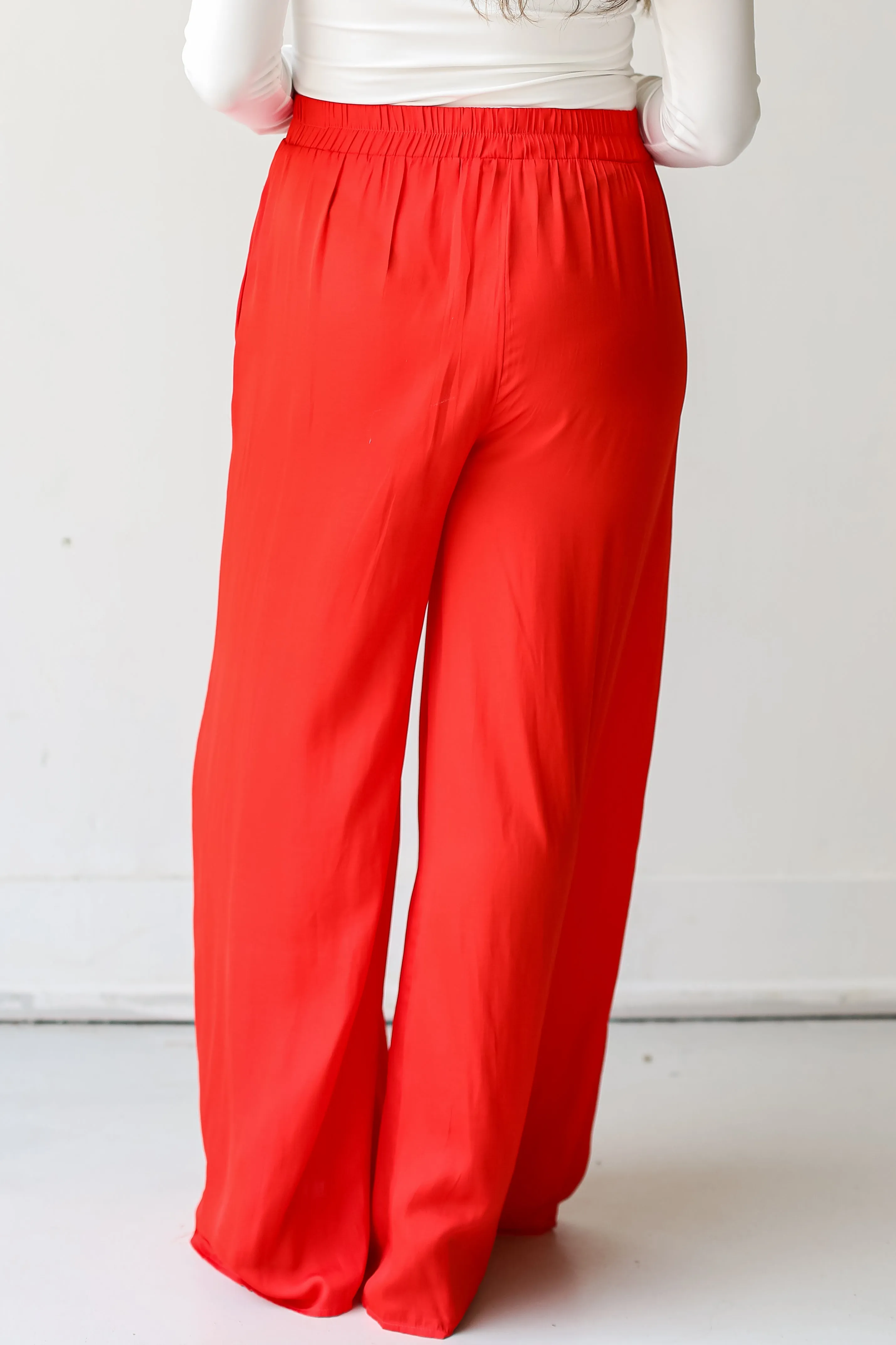 FINAL SALE - Chic Influence Satin Wide Leg Pants