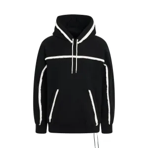 Fringe Hoodie in Black/White