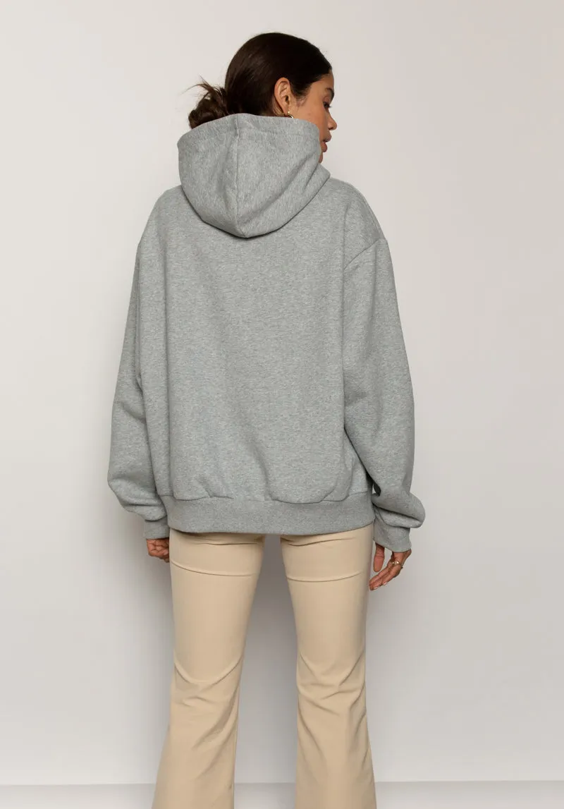 Frost Bite Oversized Hoodie - Grey Marle