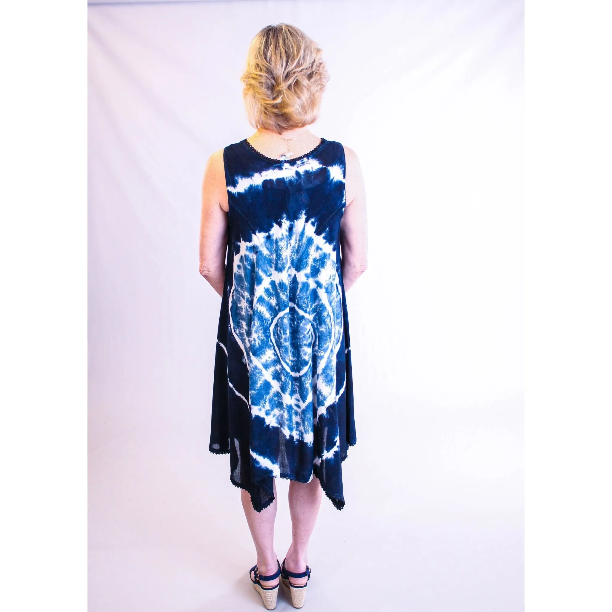 India Boutique Short Tie Dye Umbrella Dress