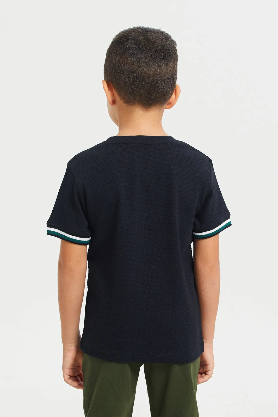 Junior Boys Black & Green 2Pk Popcorn T-Shirt