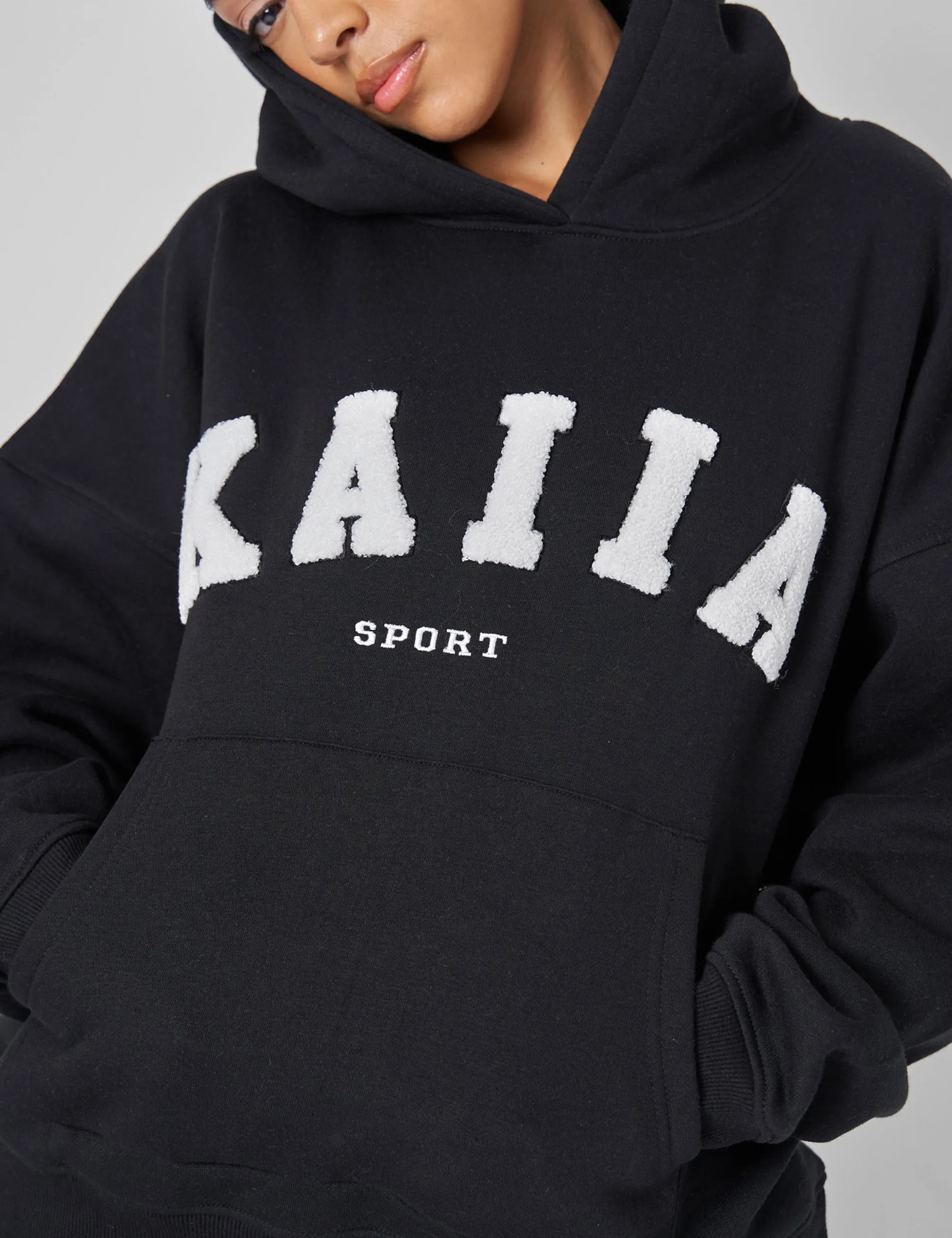 Kaiia Sport Oversized Hoodie Black