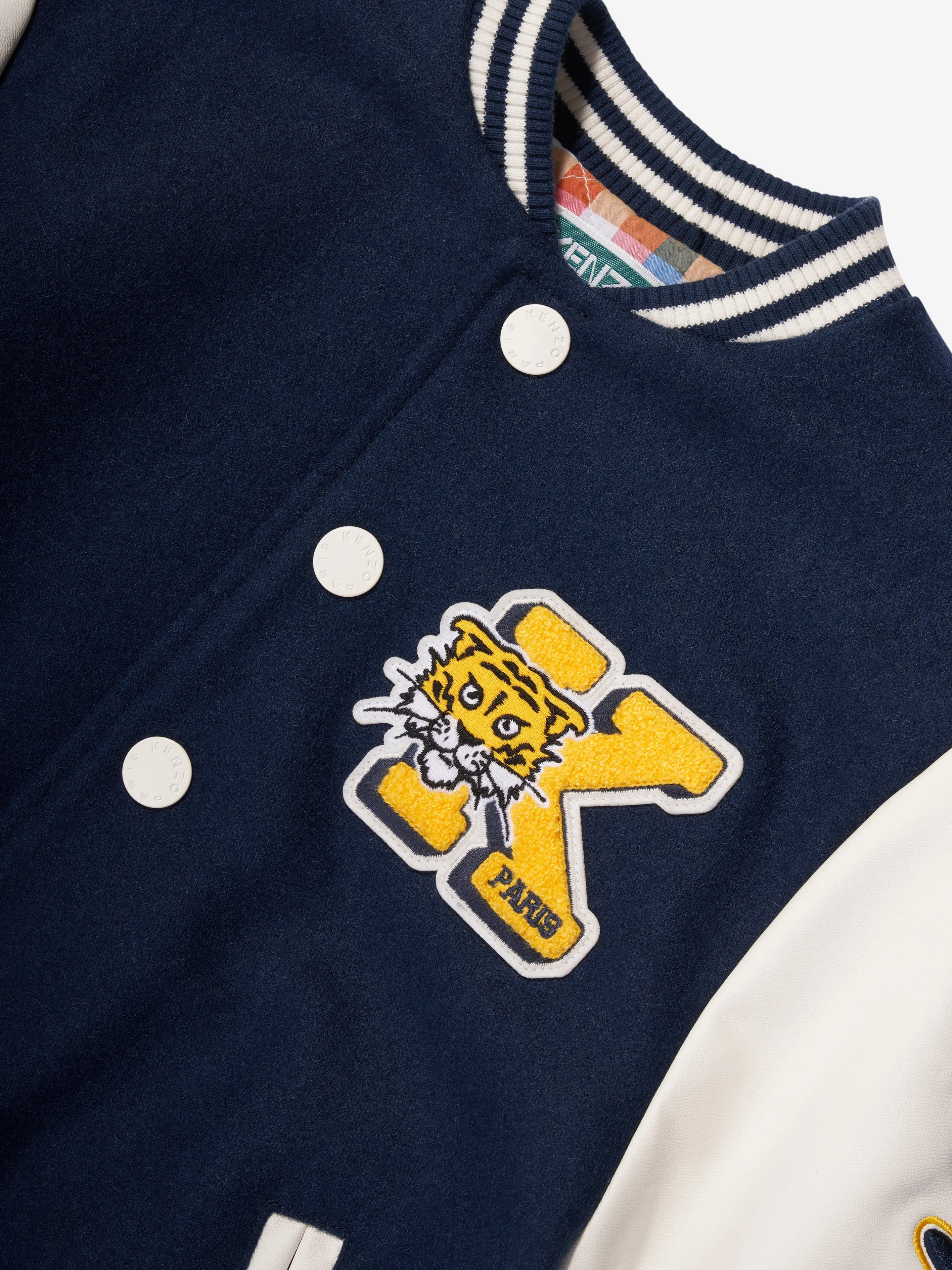 KENZO Boys Varsity Bomber Jacket in Navy