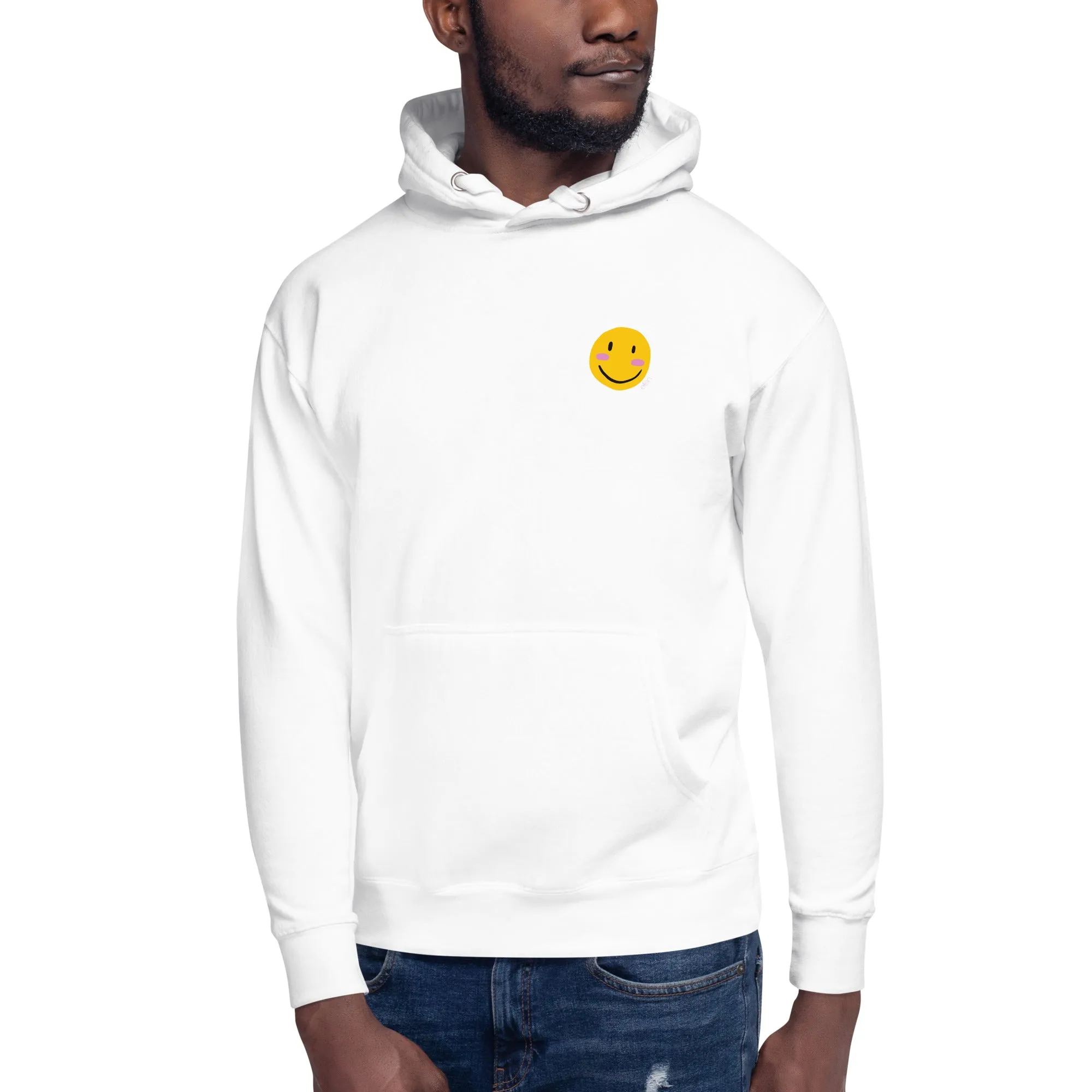 Laugh. Dance. Smile Hoodie- White