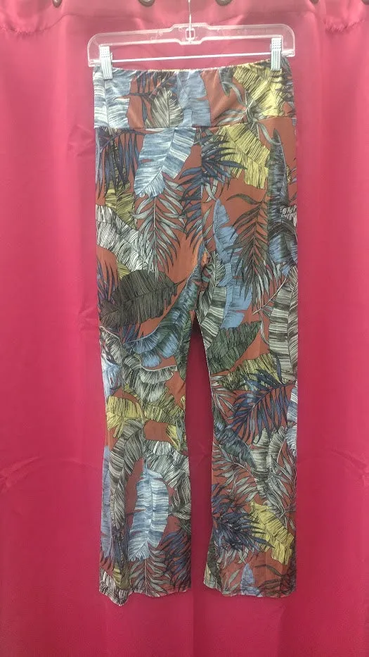 Leaf Pattern Palazzo Pants - #3770-3775