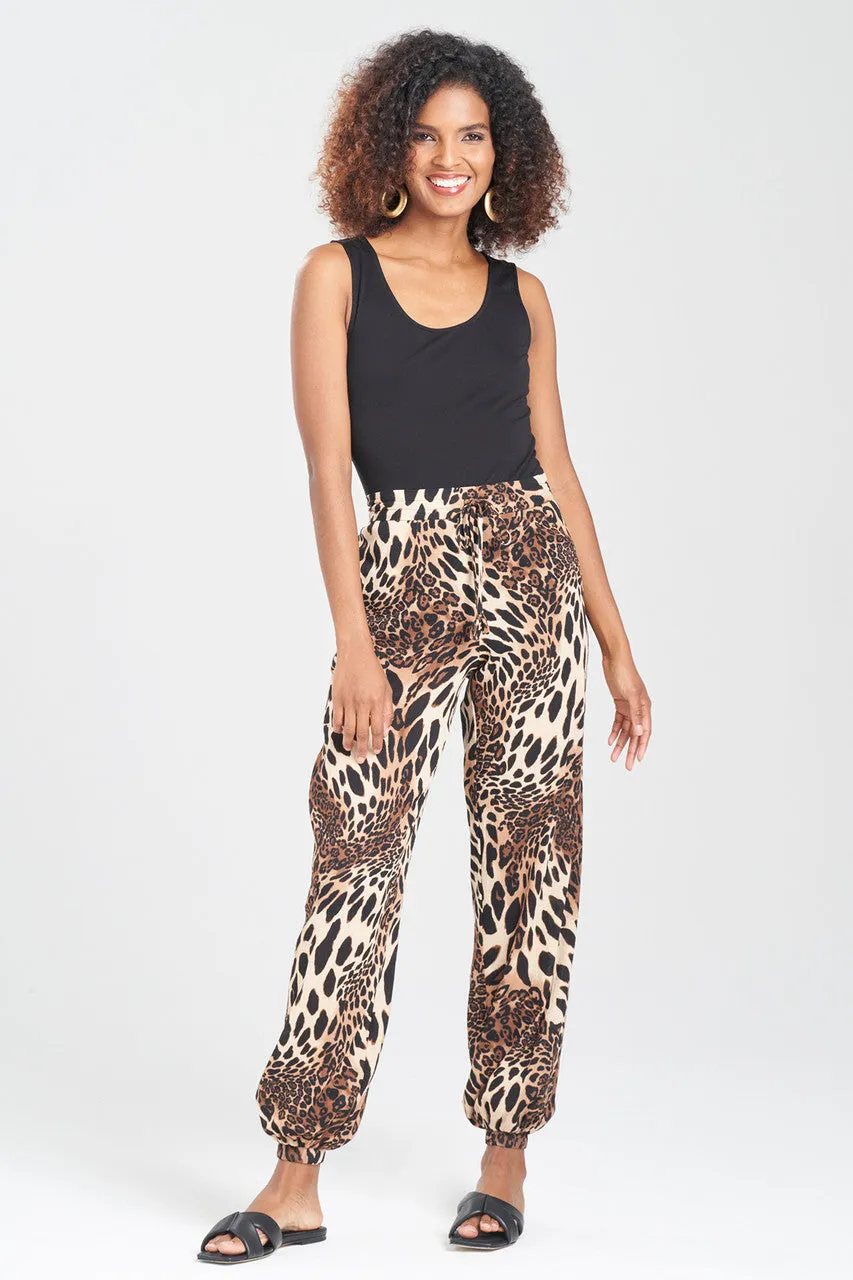 Leopard Cotton Gauze Pants