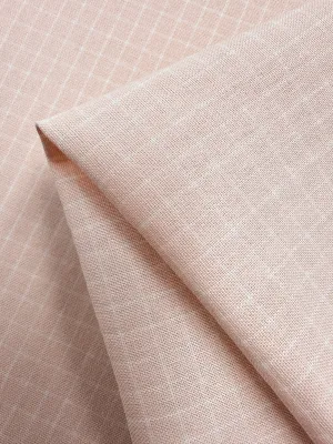 Linen Rayon Grid - Pale Peach - 145cm