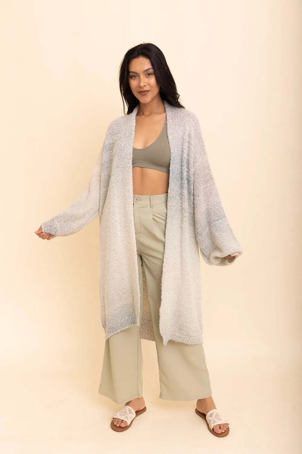 Lounge Around Longline Ombre Cardigan