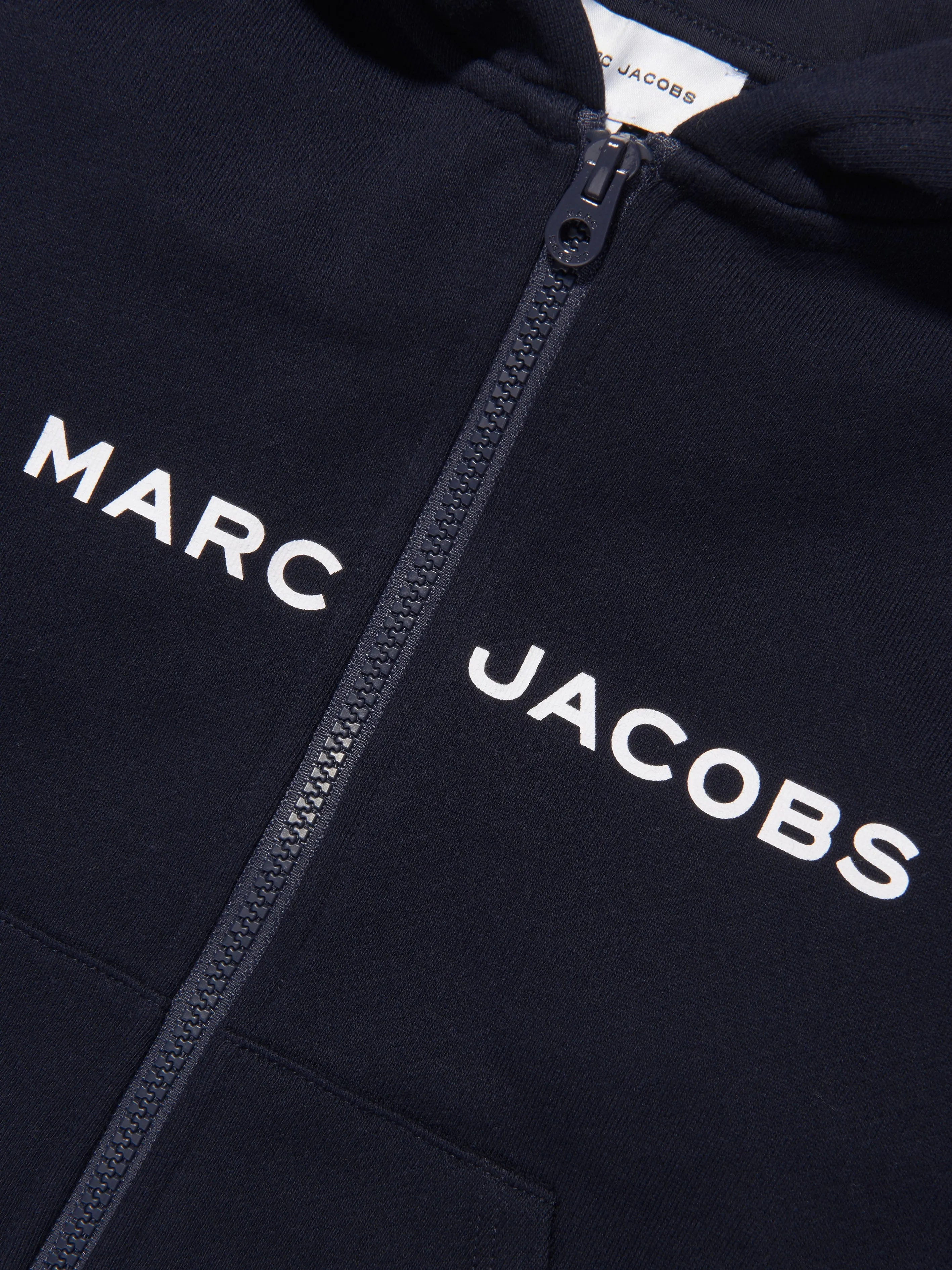 MARC JACOBS Kids Logo Zip Up Top in Navy