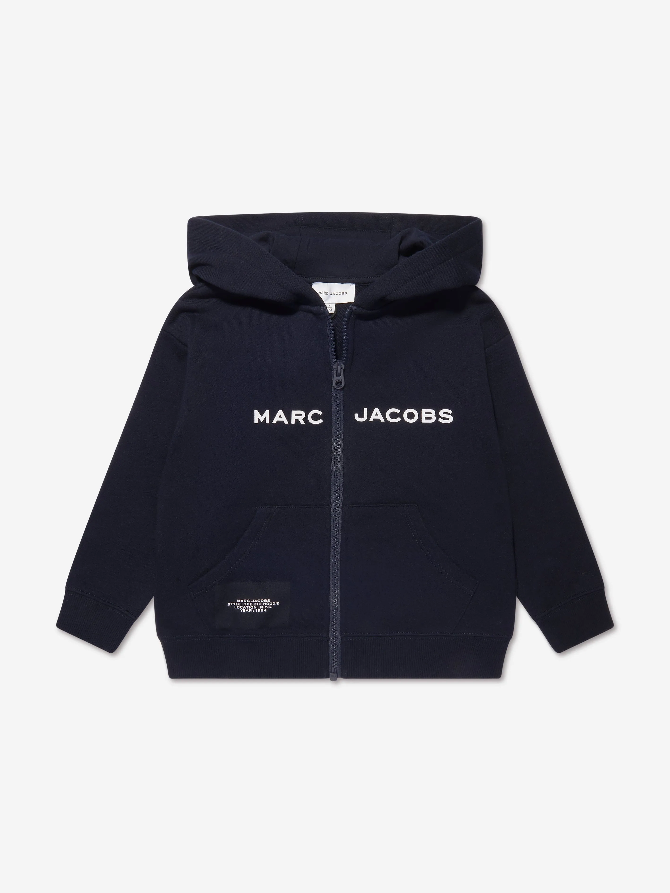 MARC JACOBS Kids Logo Zip Up Top in Navy