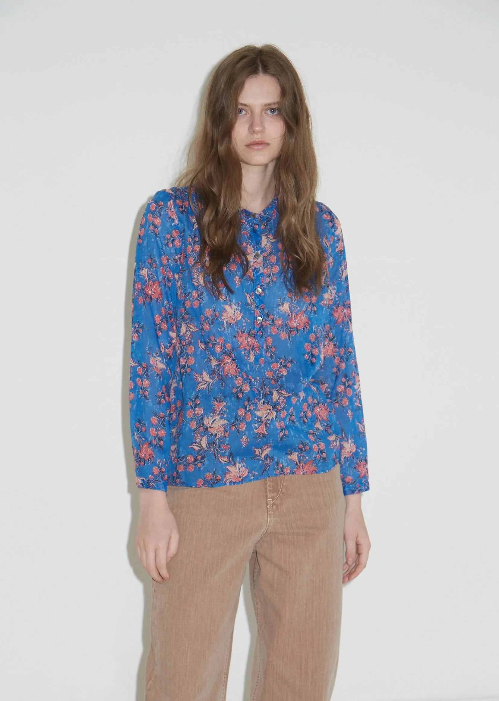 Maria Floral Cotton Voile Top