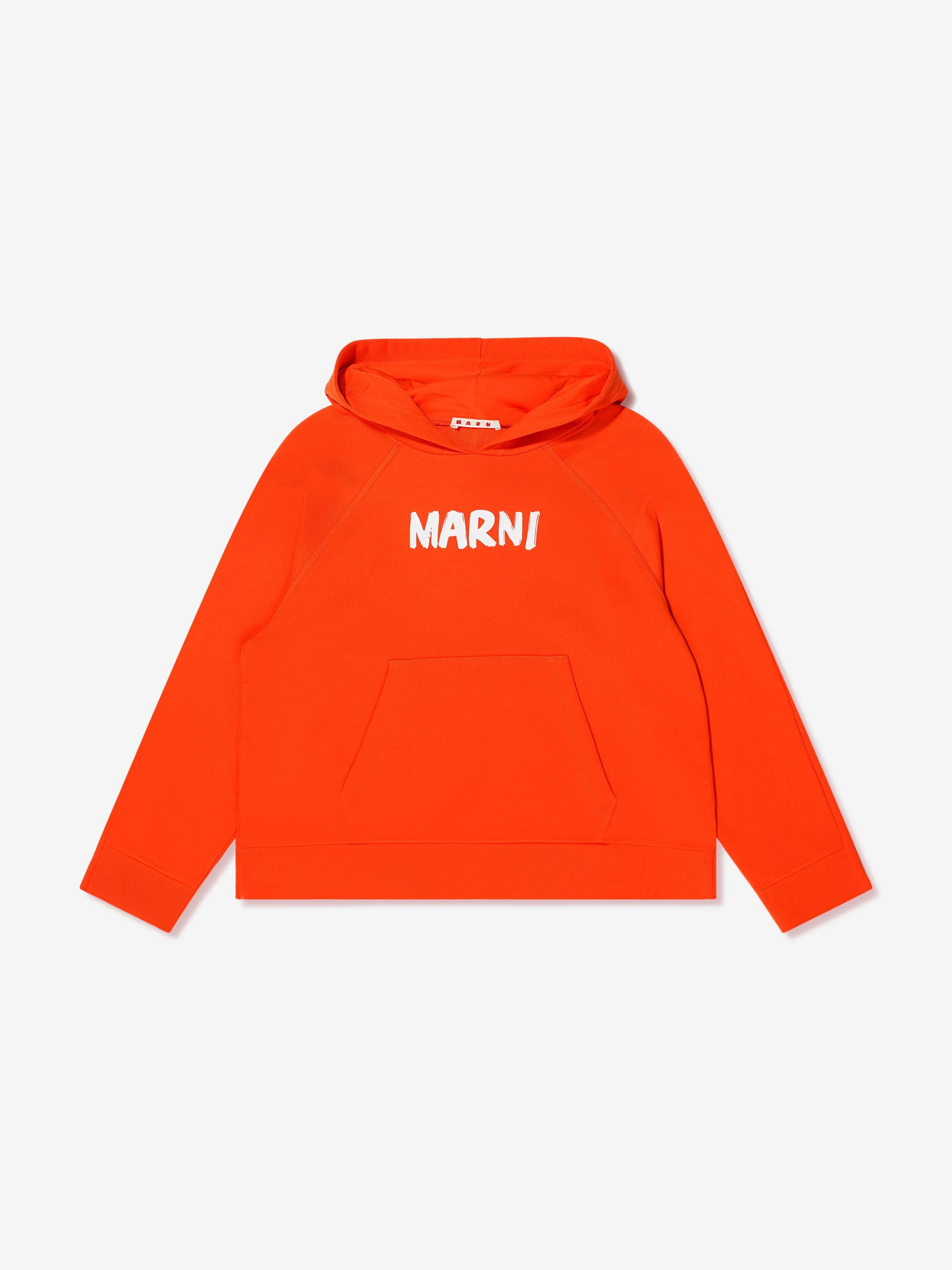 MARNI Kids Logo Hoodie in Orange