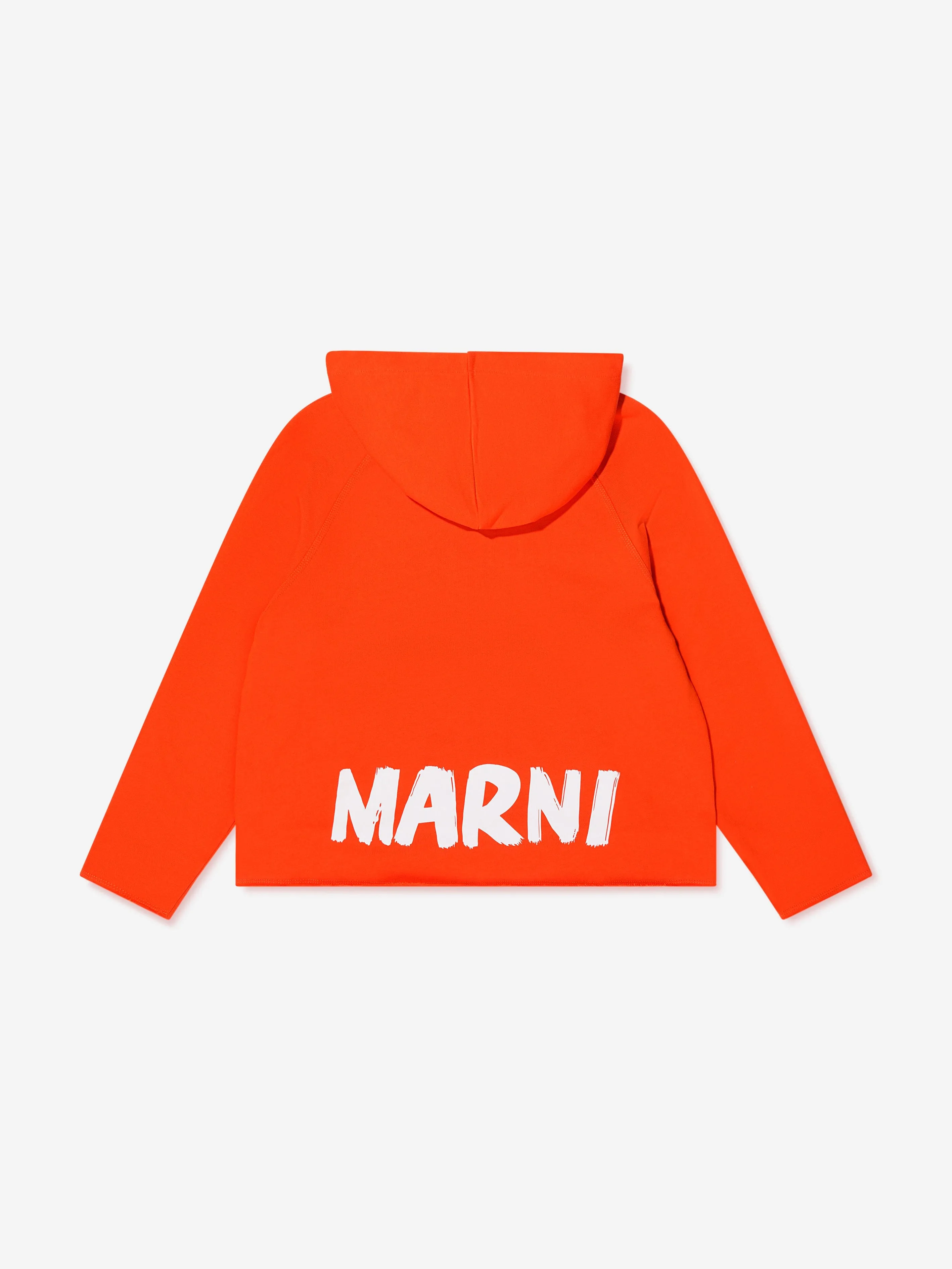 MARNI Kids Logo Hoodie in Orange