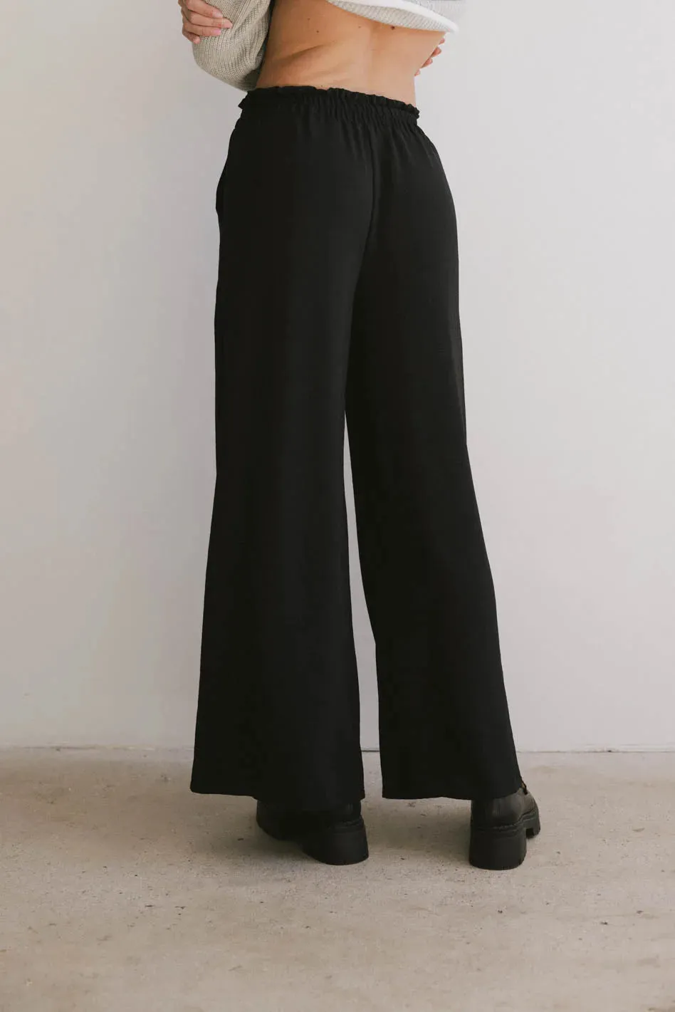 Mina Wide Leg Pants in Black