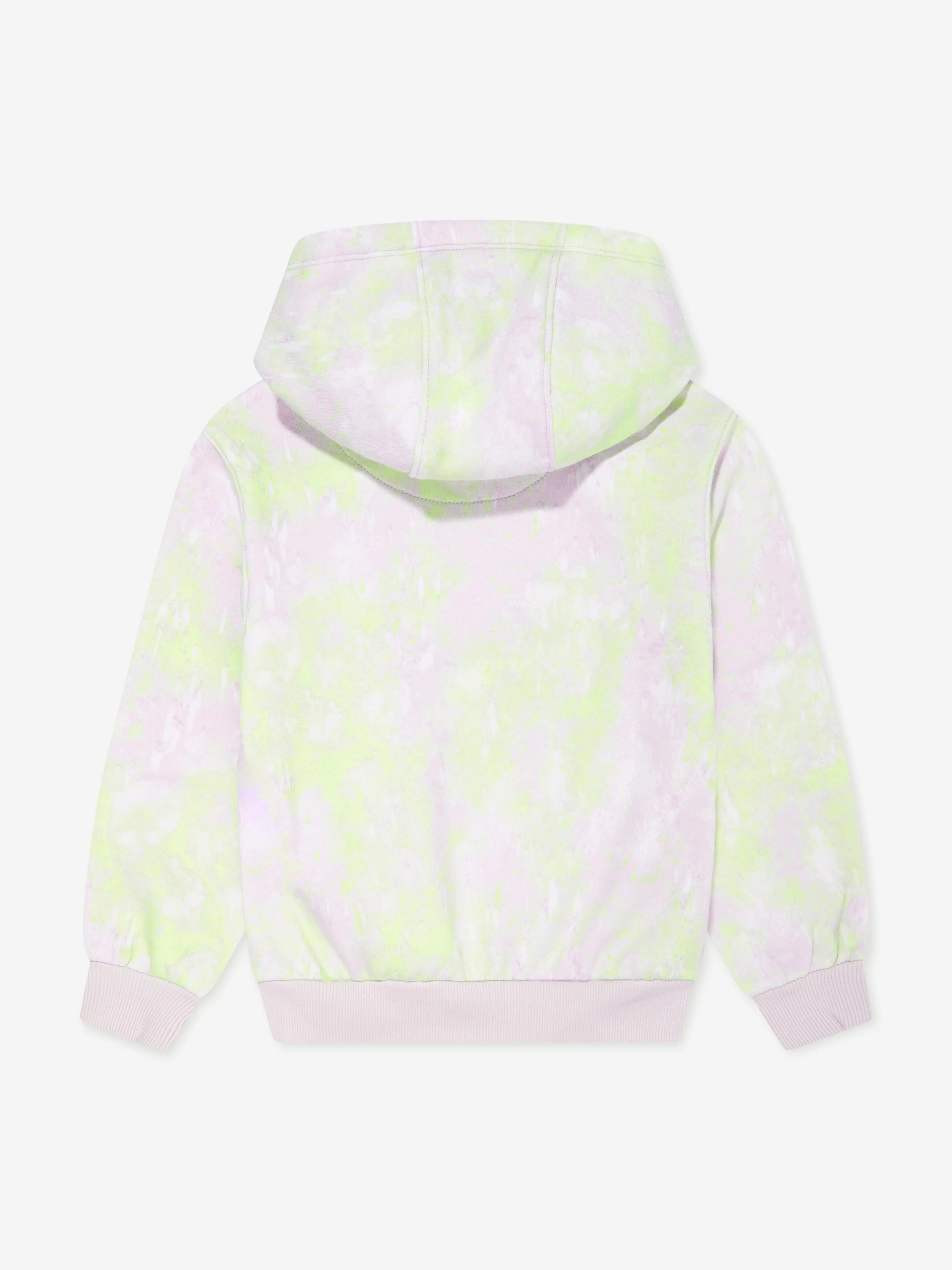 Nike Girls Printed Club Hoodie in Purple