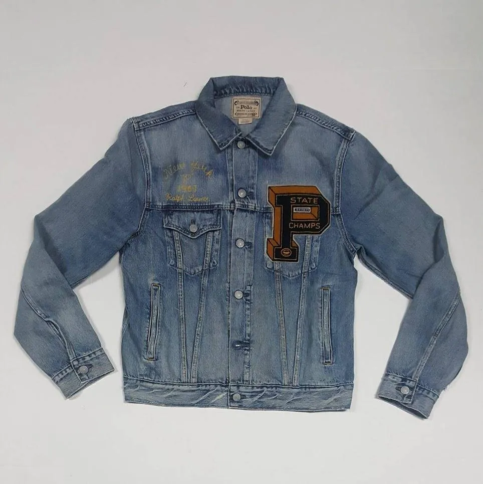 Nwt Polo Ralph Lauren Tiger 'P' Denim Jean Jacket