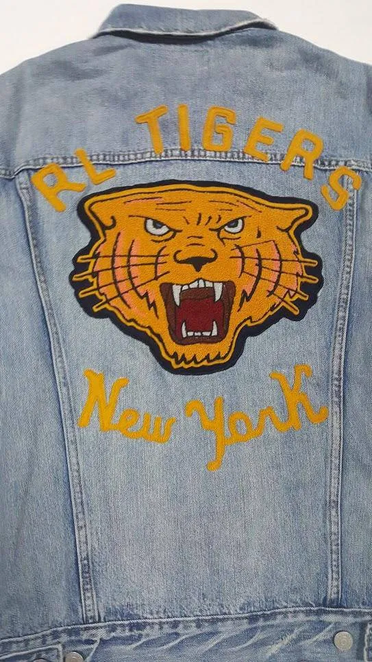 Nwt Polo Ralph Lauren Tiger 'P' Denim Jean Jacket