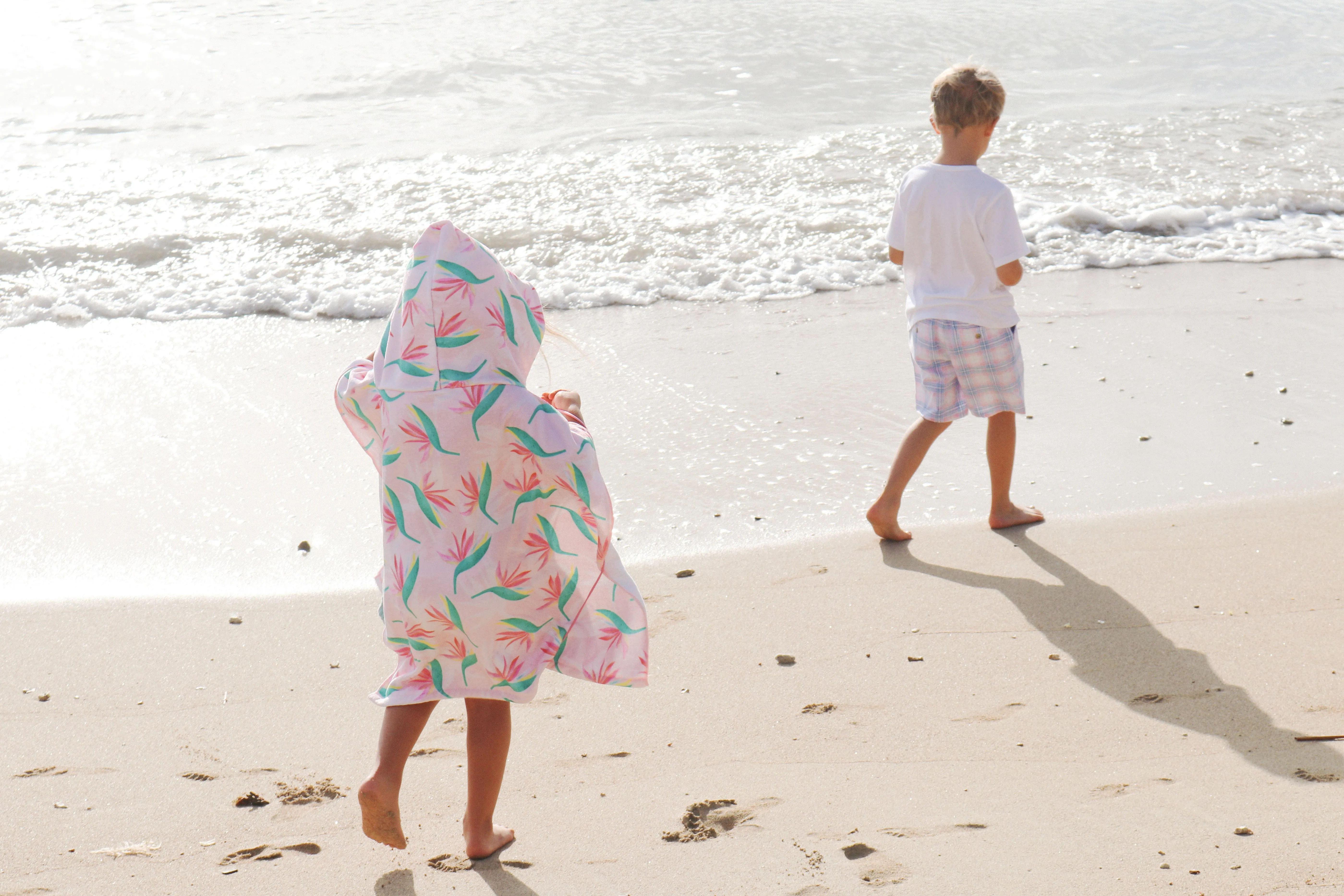 Pink Leopard Keiki Poncho, Medium