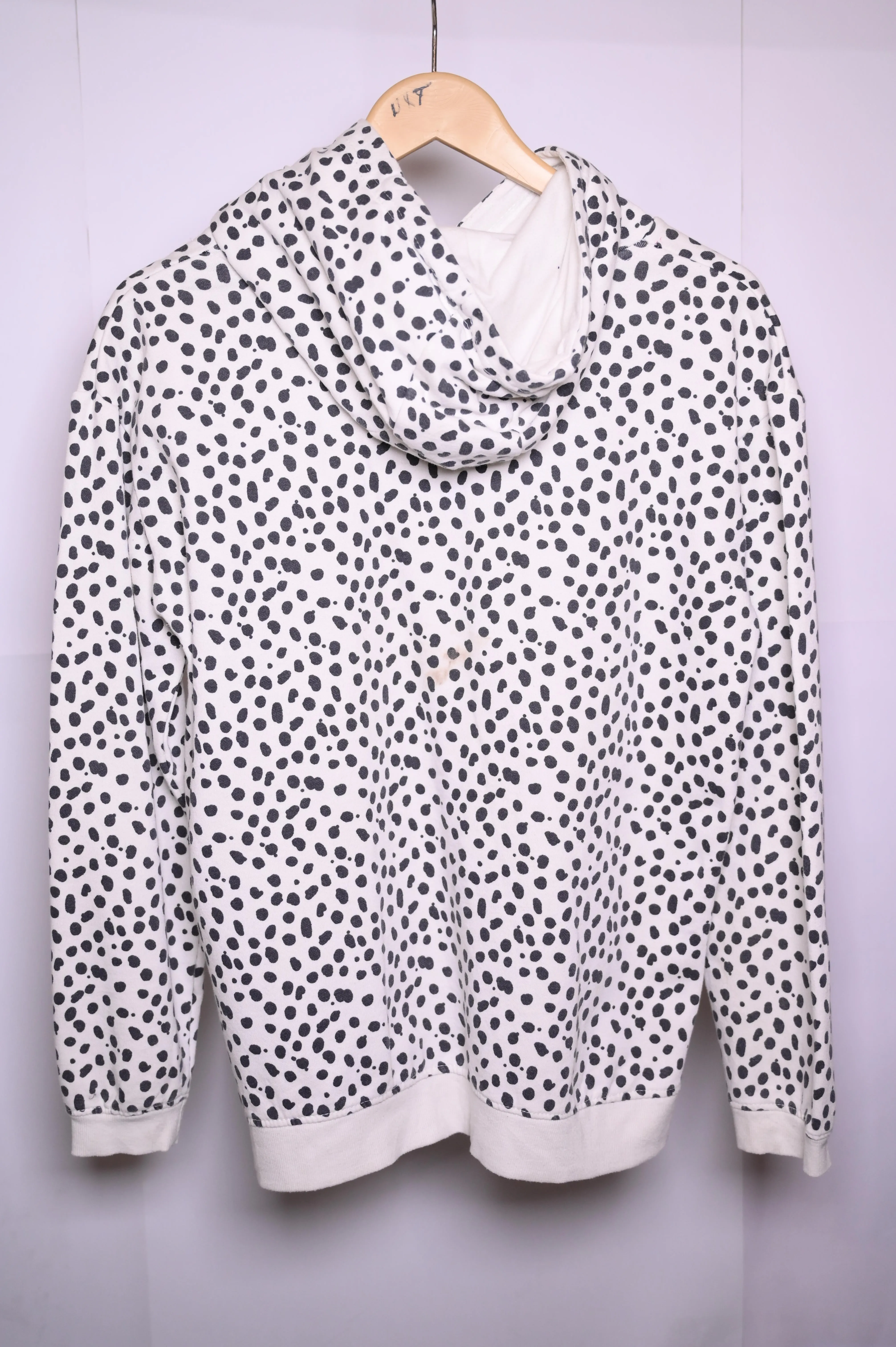 Primark White & Black Dots Hoodie