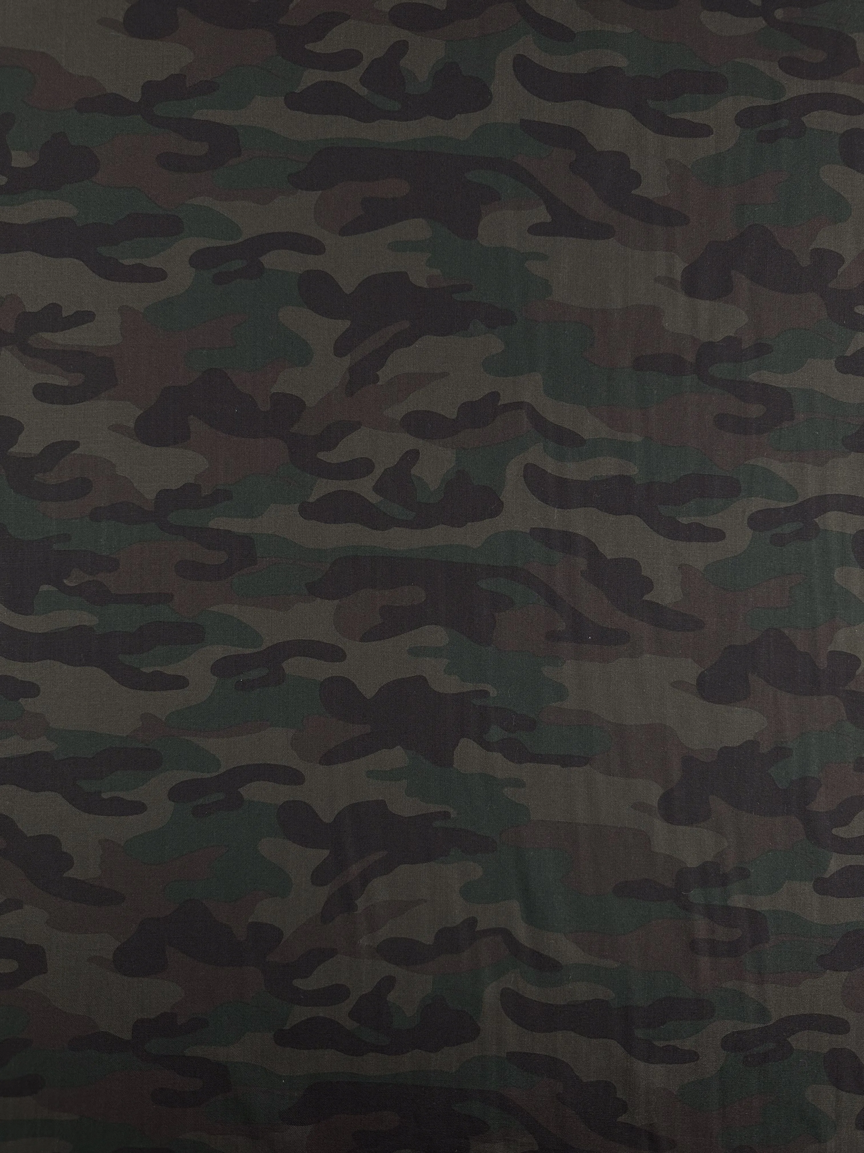 Printed Linen - Military - 150cm