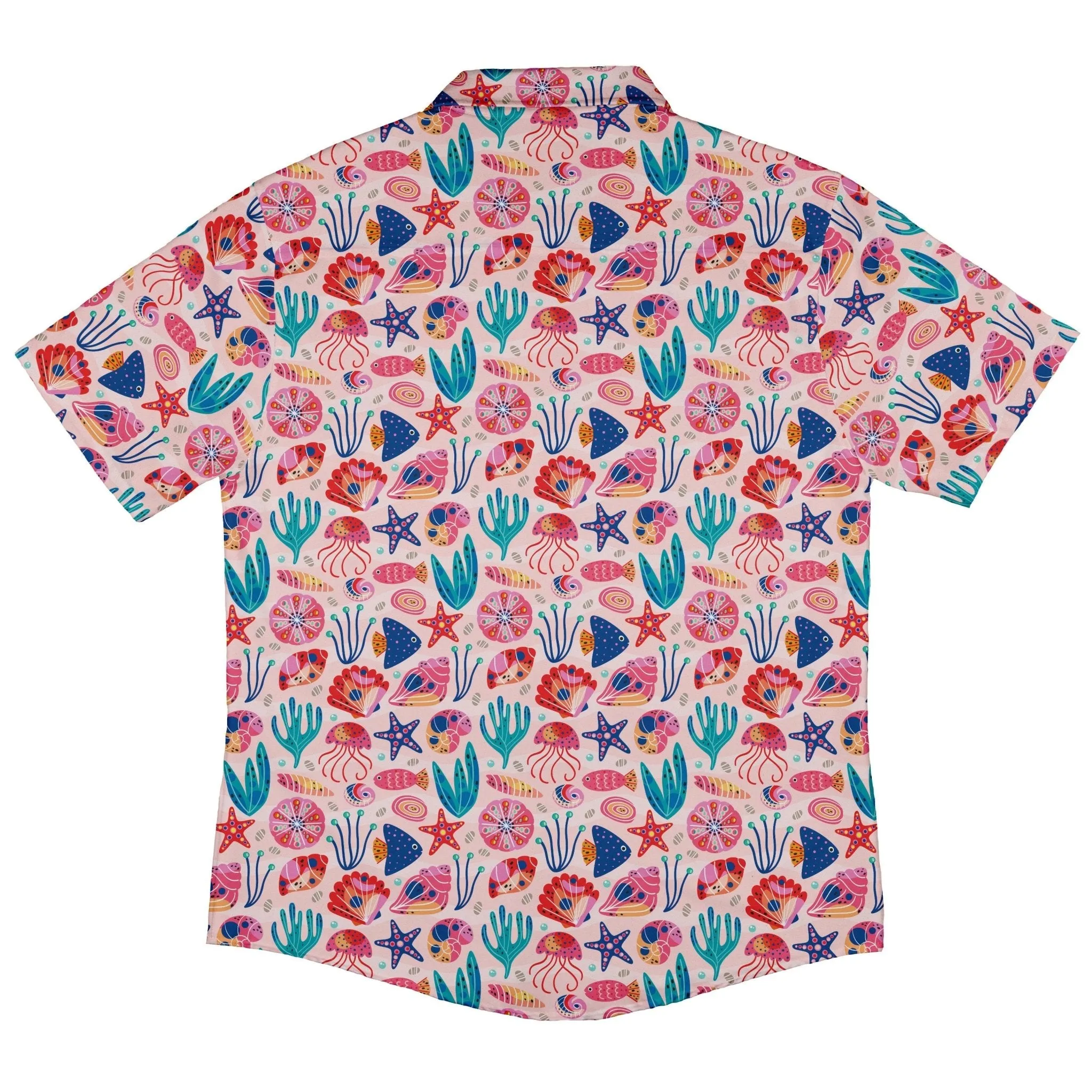 Science Cute Marine Biology Pink Button Up Shirt