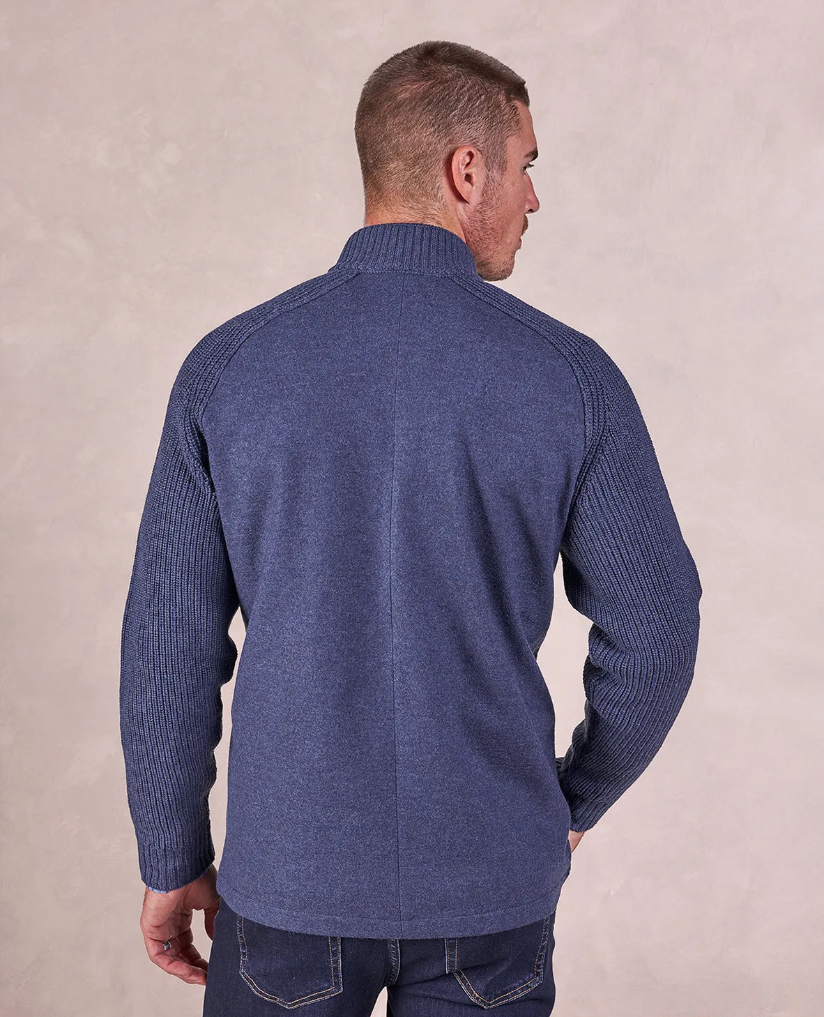 The Milano - Weekender Knit Jacket - Blue