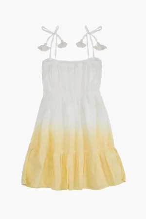 Tocoto Vintage Yellow Ombre Girls Dress