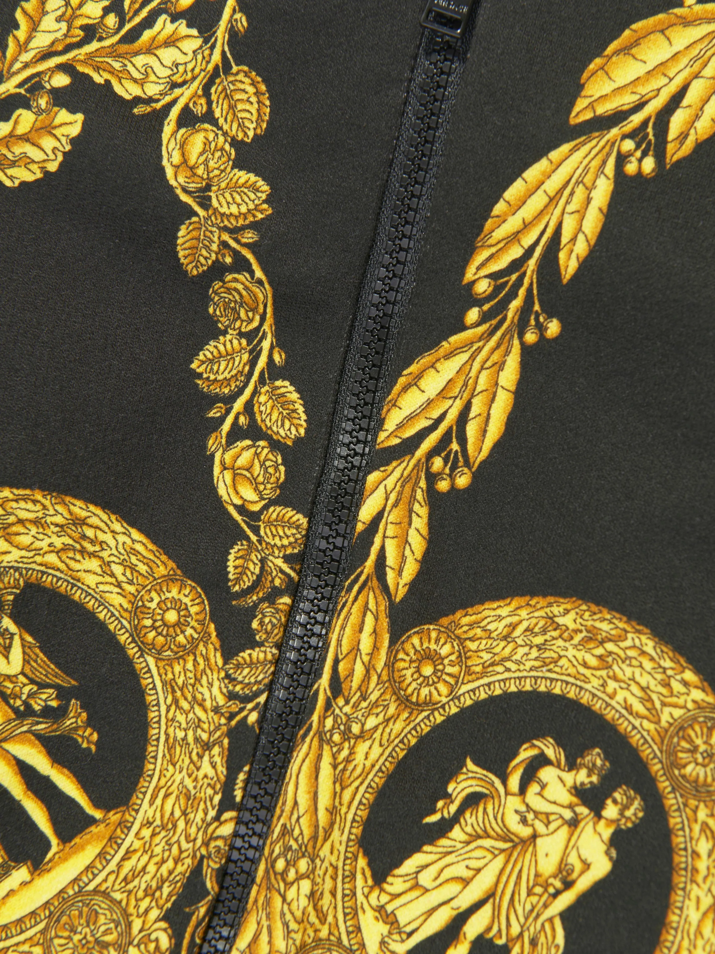 Versace Baby Maschera Baroque Zip Up Hoodie in Black