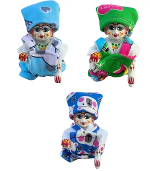 winter bib suit for ladoo gopal ji pack of 4 [random print and color]